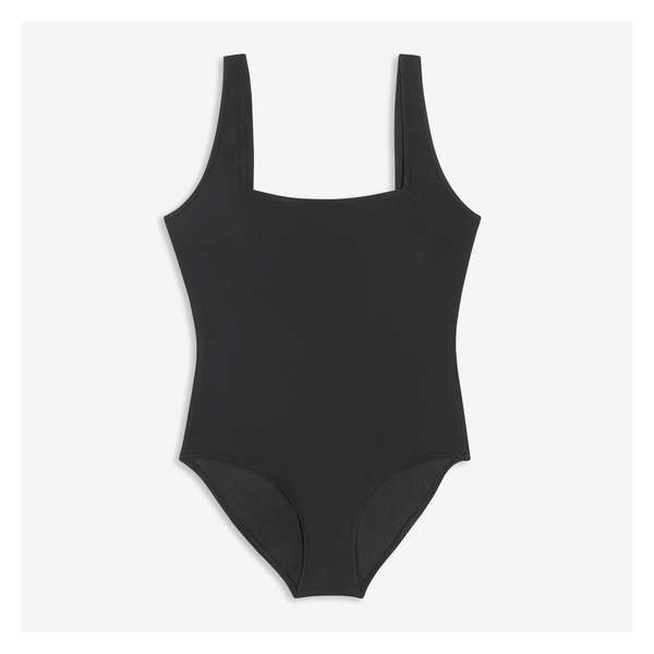 Square Neck Swimsuit - JF Black